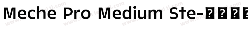 Meche Pro Medium Ste字体转换